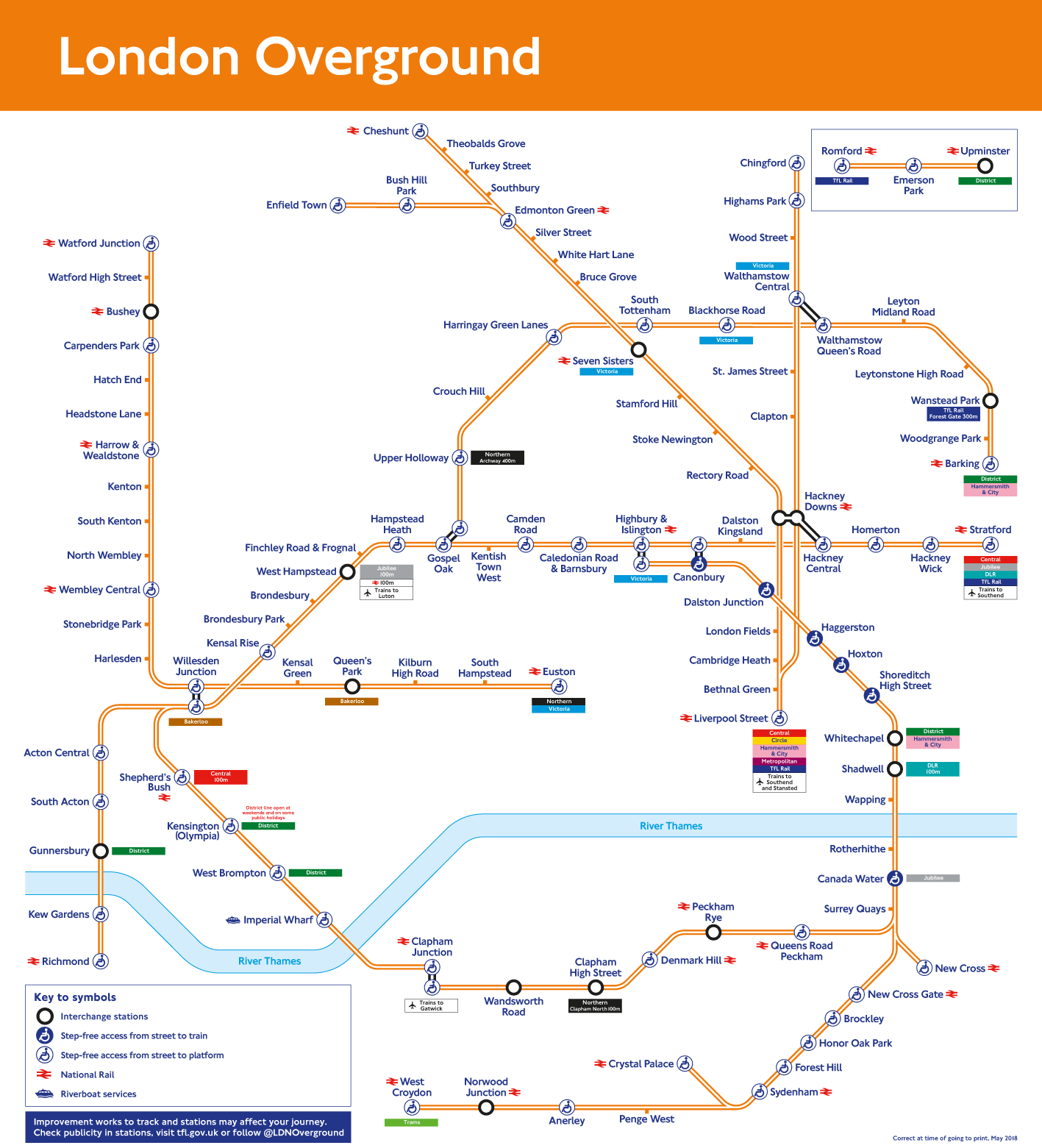 London Overground route Map
